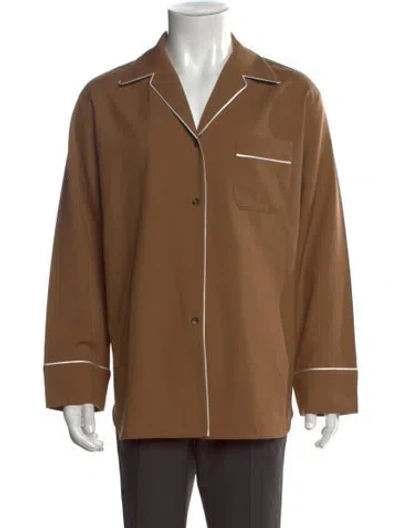 Pre-owned Marni Long Sleeve Dress Shirt In Brown