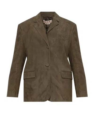 Marni Long Sleeve Leather Jacket