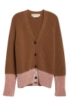 Marni Cardigan With "color Block" Pattern In Brown