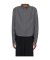 Marni Gray Wool Long Sleeve Shirt In Gray