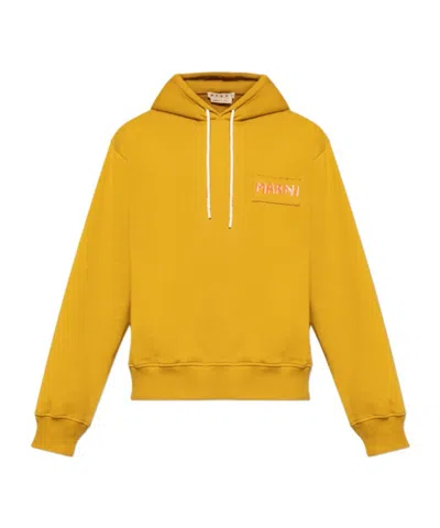 Marni Long Sleeve Sweatshirt In Yellow