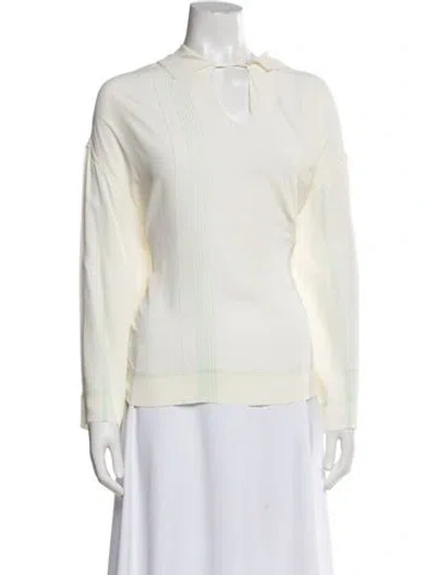 Pre-owned Marni Long Sleeve Top In White