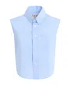 Marni Long Sleeved Buttoned Cropped Shirt In Blue