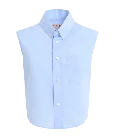 MARNI MARNI LONG SLEEVED BUTTONED CROPPED SHIRT