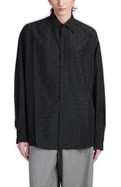 Marni Patterned-jacquard Shirt In Black