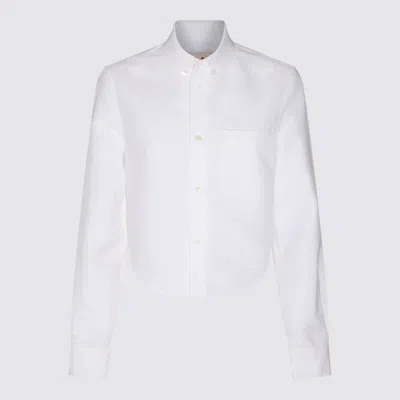 Marni Long Sleeved Buttoned Shirt In White