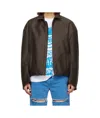 Marni Brown Cropped Cocoon Jacket In Black