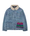 Marni Long-sleeved Denim Jacket In Blue