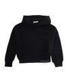 Marni Long-sleeved Hooded Sweatshirt In Black