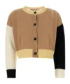 Marni Women's Multicolor Cashmere Oversize Cardigan | Size It 38 | Cdmd0393q0ufx385 Color Blw74 In Brown