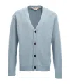 Marni Classic Wool Cardigan With Button Closure In Blue