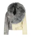 Marni Asymmetric Crocodile Texture Jacket Belt In Gray