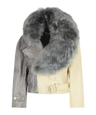MARNI MARNI CROPPED LEATHER JACKET