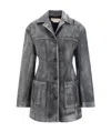 Marni Leather Jacket In Gray