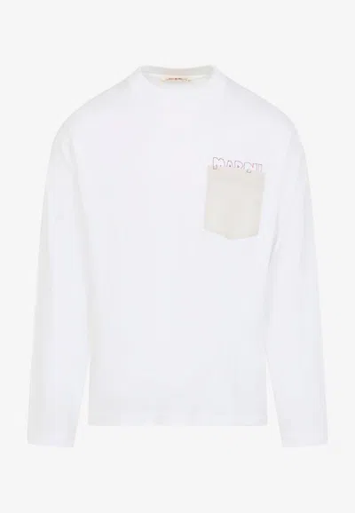 MARNI LONG-SLEEVED LOGO T-SHIRT
