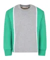 Marni Long-sleeved Round-neck Sweater In Gray