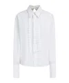 Marni Collared Neck Long Sleeves Ruffle Detail In White