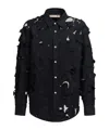 Marni Logo-embroidered Cut-out Shirt In Black