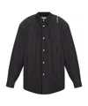 Marni Padded Overshirt With Embroidered Logo In Black