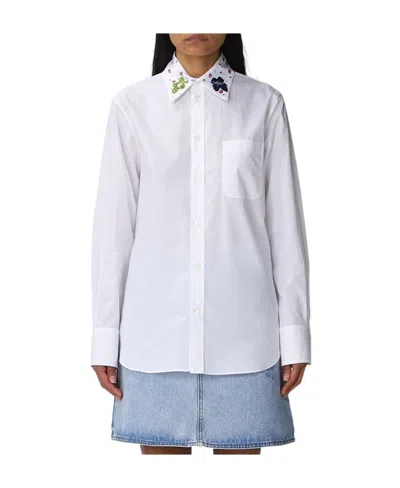 Marni Long-sleeved Shirt In White
