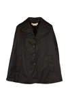 Marni Twill Cape Coat High-low Hem In Black