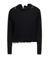 Marni Black Cotton Crop Sweater In Black