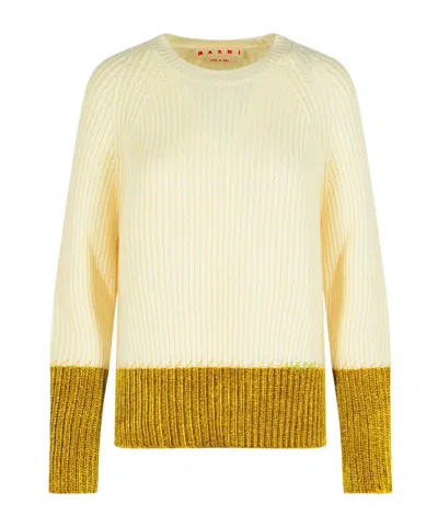 Marni Long-sleeved Sweater In Neutral