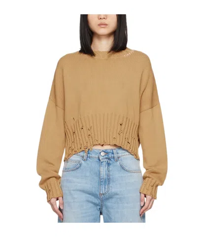 Marni Long-sleeved Sweater In Nude