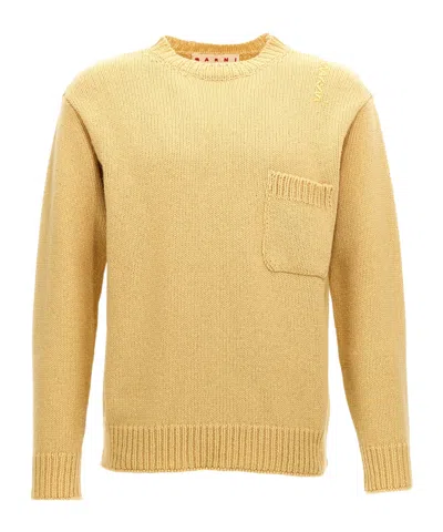 MARNI MARNI LOGO-EMBROIDERED KNITTED JUMPER