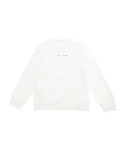 Marni Kids' Long-sleeved Sweater In White