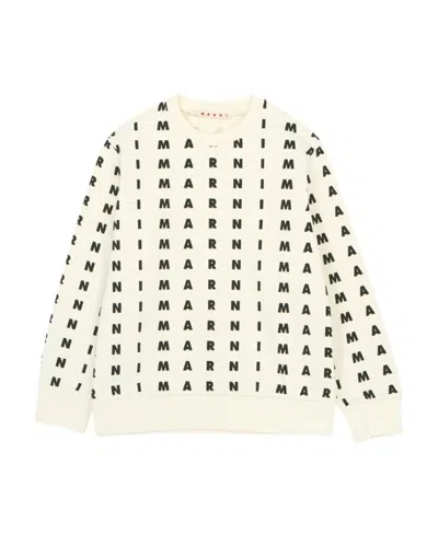 Marni Long-sleeved Sweater In White