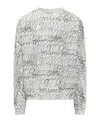 Marni Printed Sweatshirt In Smw02 Natural White