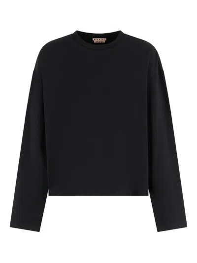 Marni Long-sleeved T-shirt In Black