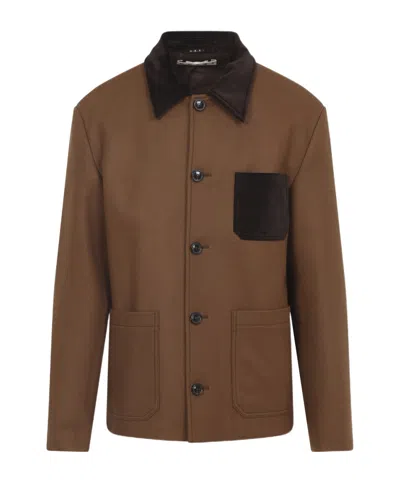 MARNI LONG-SLEEVED WORK JACKET