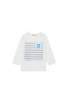 Marni Long Sleeves Jersey T-shirt With Galaxy Graphics In White