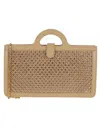 Marni Calfskin Long Wallet With Rhinestone Mesh In Camel