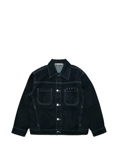 Marni Kids' Long-sleeve Buttoned Jacket In Black