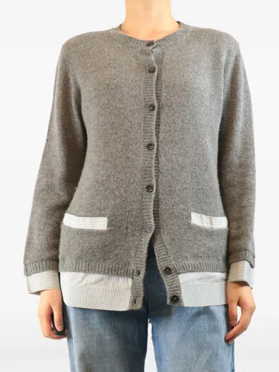 Pre-owned Marni Long-sleeve Button-fastening Cardigan In Grey