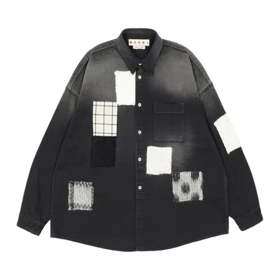 Pre-owned Marni Long-sleeve Collar Shirt 'black' | Men's Size 50