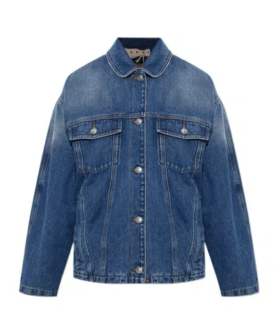 Marni Long-sleeve Denim Jacket In Blue