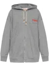 Shop Marni Loopback Hoodie In Grey