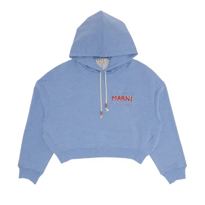 Pre-owned Marni Loopback Jersey Melange Sweatshirt 'light Blue' | Women's Size 42
