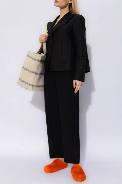 Marni Loose-fitting Trousers In Wool In Black