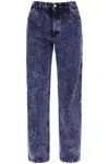 Marni Stonewashed Mid-rise Straight-leg Jeans In Purple