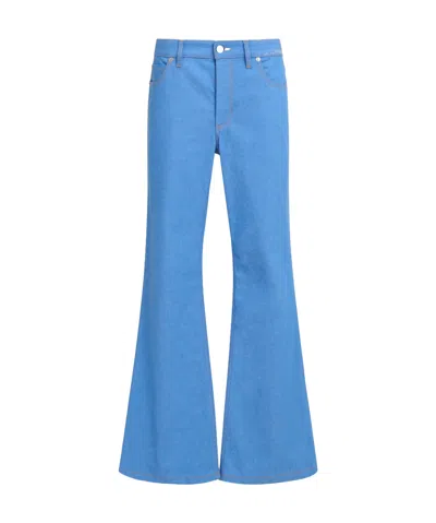 Marni Low-rise Flared Trousers In Blue