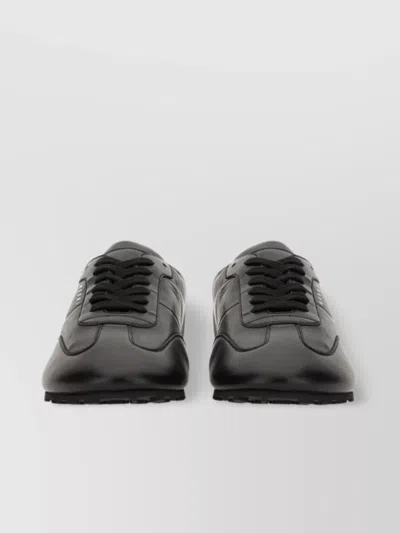 Marni Low-top Round Toe Rubber Sole Sneakers In Black