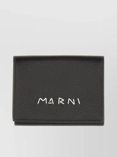 Marni Luxe Textured Wallets & Cardholders In Gray