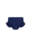 Marni Lycra Swimsuit Briefs With Ruffles In Blue