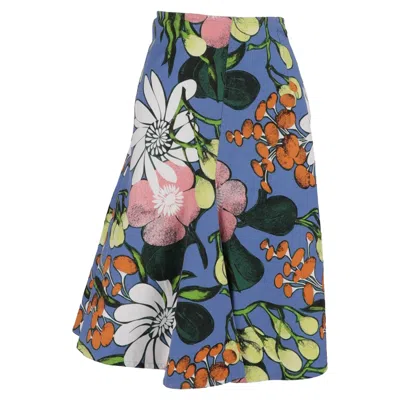 Marni Madder Print Skirt In Floral Print Cotton In Multi