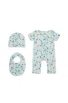 Marni Sky-print Baby Set In Yellow